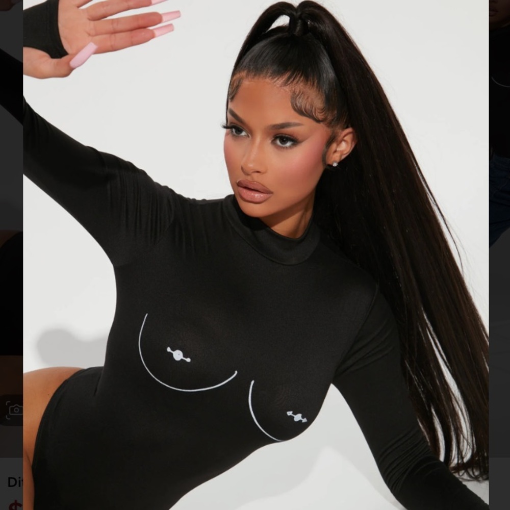 Ditch Your Bra Mock Neck Long Sleeve Bodysuit